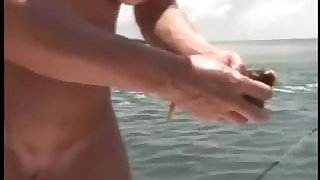 Nude Beach - Nude Fishing - Beautiful Blond - Big Clit Play 